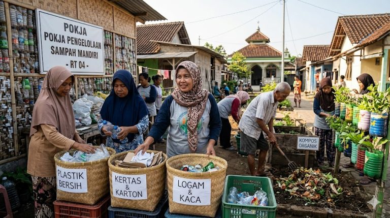 peran komunitas akar rumput dalam pengelolaan sampah mandiri